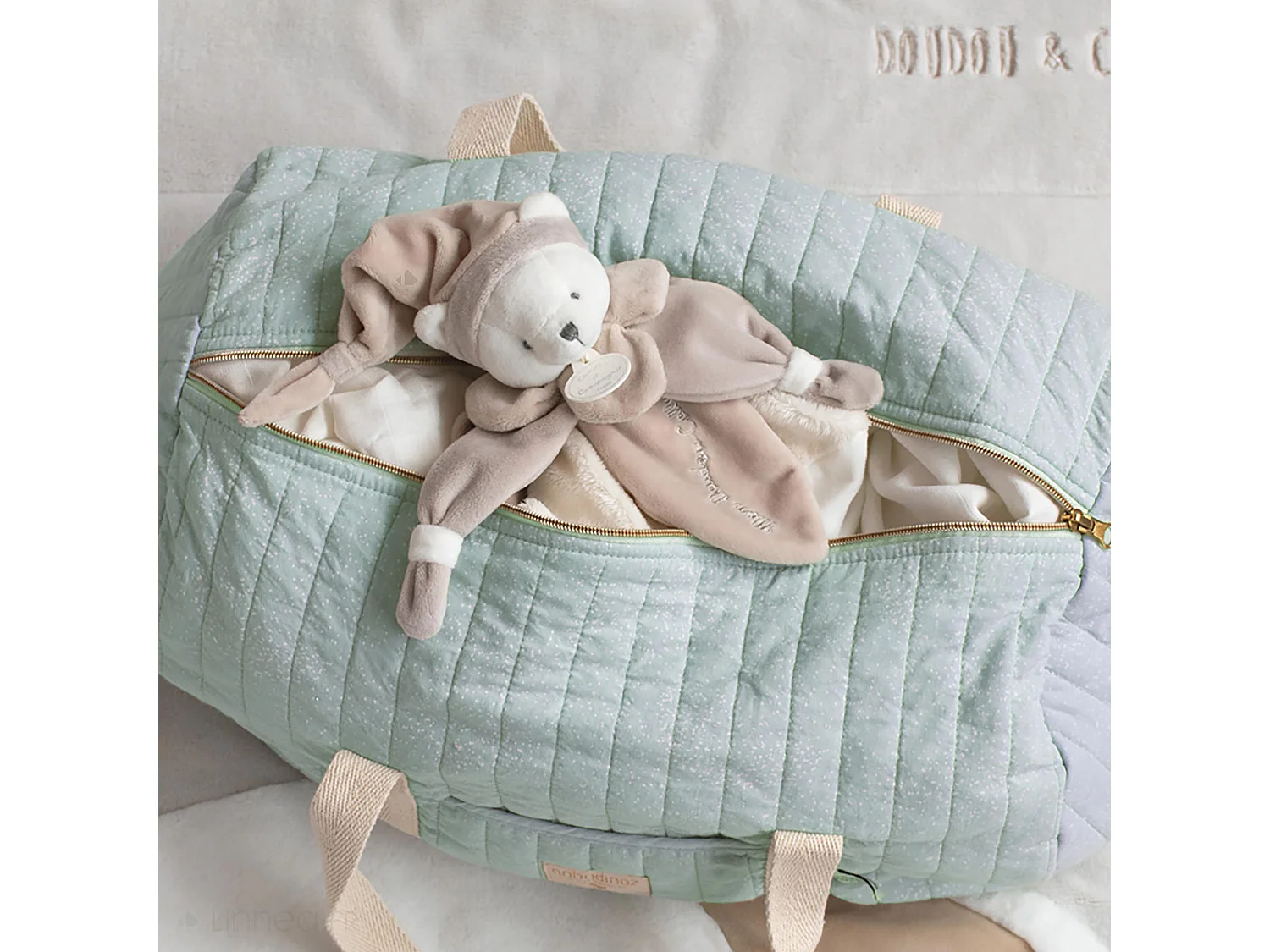 Doudou ours 24 cm 100 % polyester collection COLLECTOR taupe