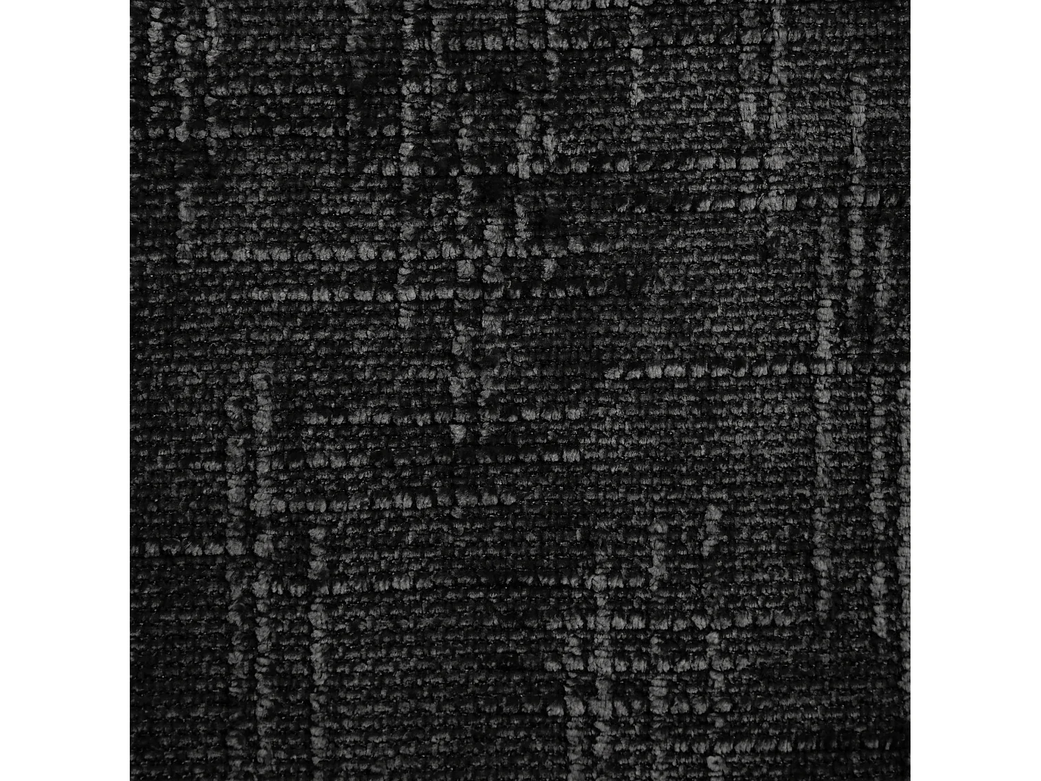 Canapé 4 places velours tramé noir NAMI