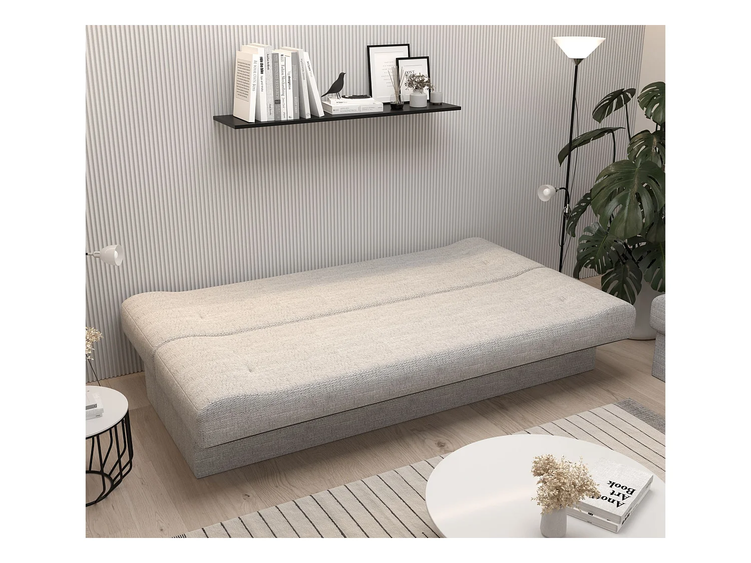 BEDANTE SOFA LAWA avec fonction lit KORNET 04 Marron canapé avec espace de rangement canapé de salon canapé convertible canapé avec coffre canapé avec fonction lit