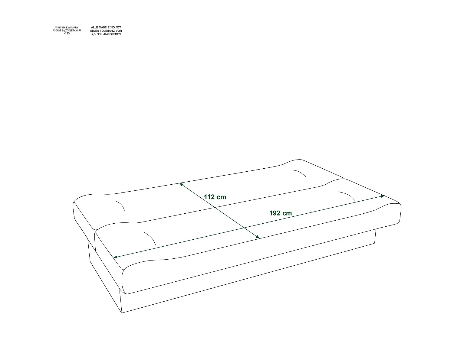 BEDANTE SOFA LAWA avec fonction lit KORNET 04 Marron canapé avec espace de rangement canapé de salon canapé convertible canapé avec coffre canapé avec fonction lit