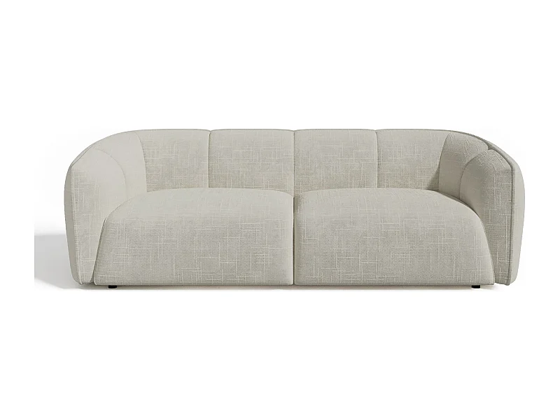 Canapé 4 places velours tramé crème NAMI