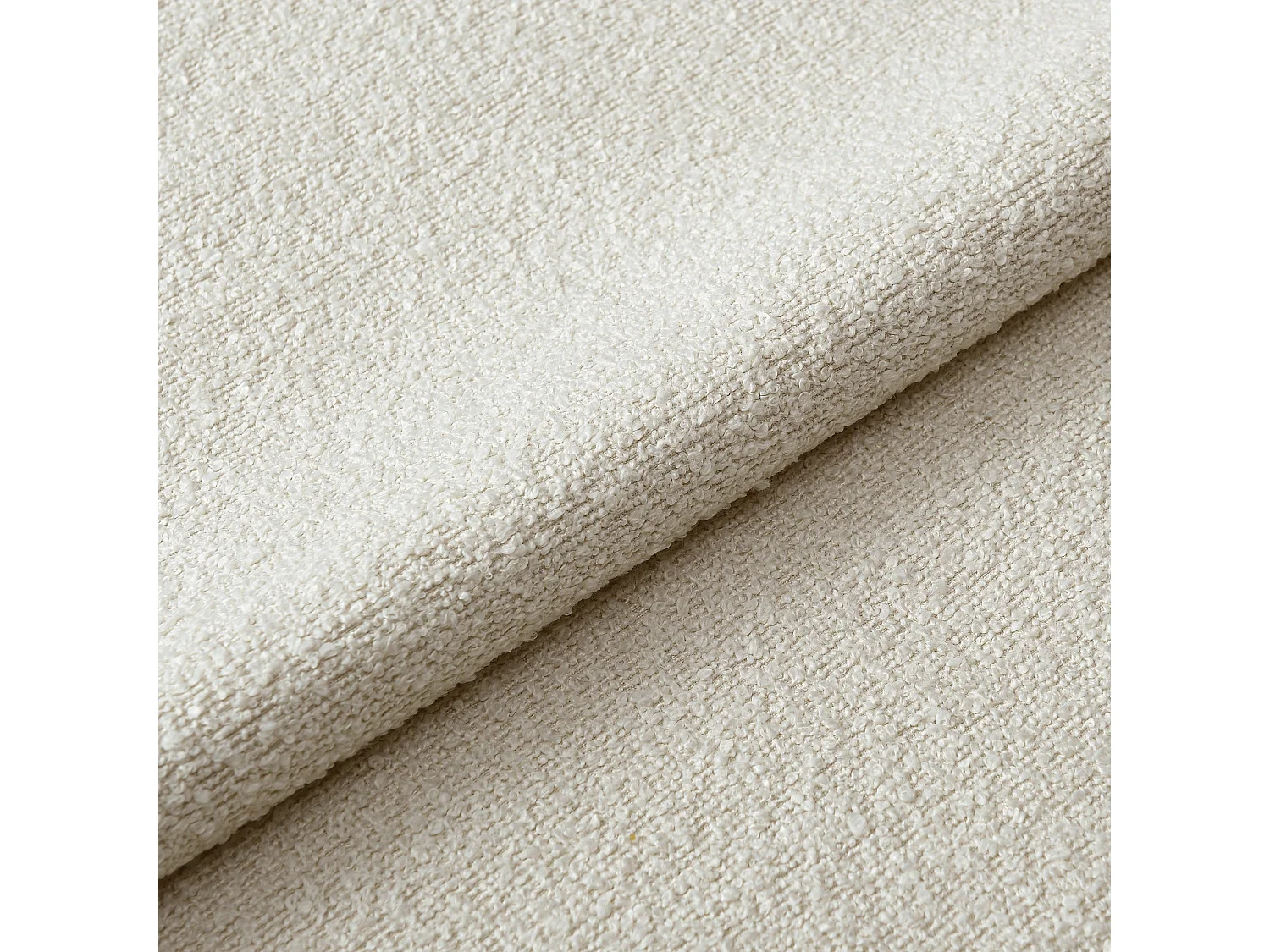 Canapé 4 places tissu bouclette crème CALVI