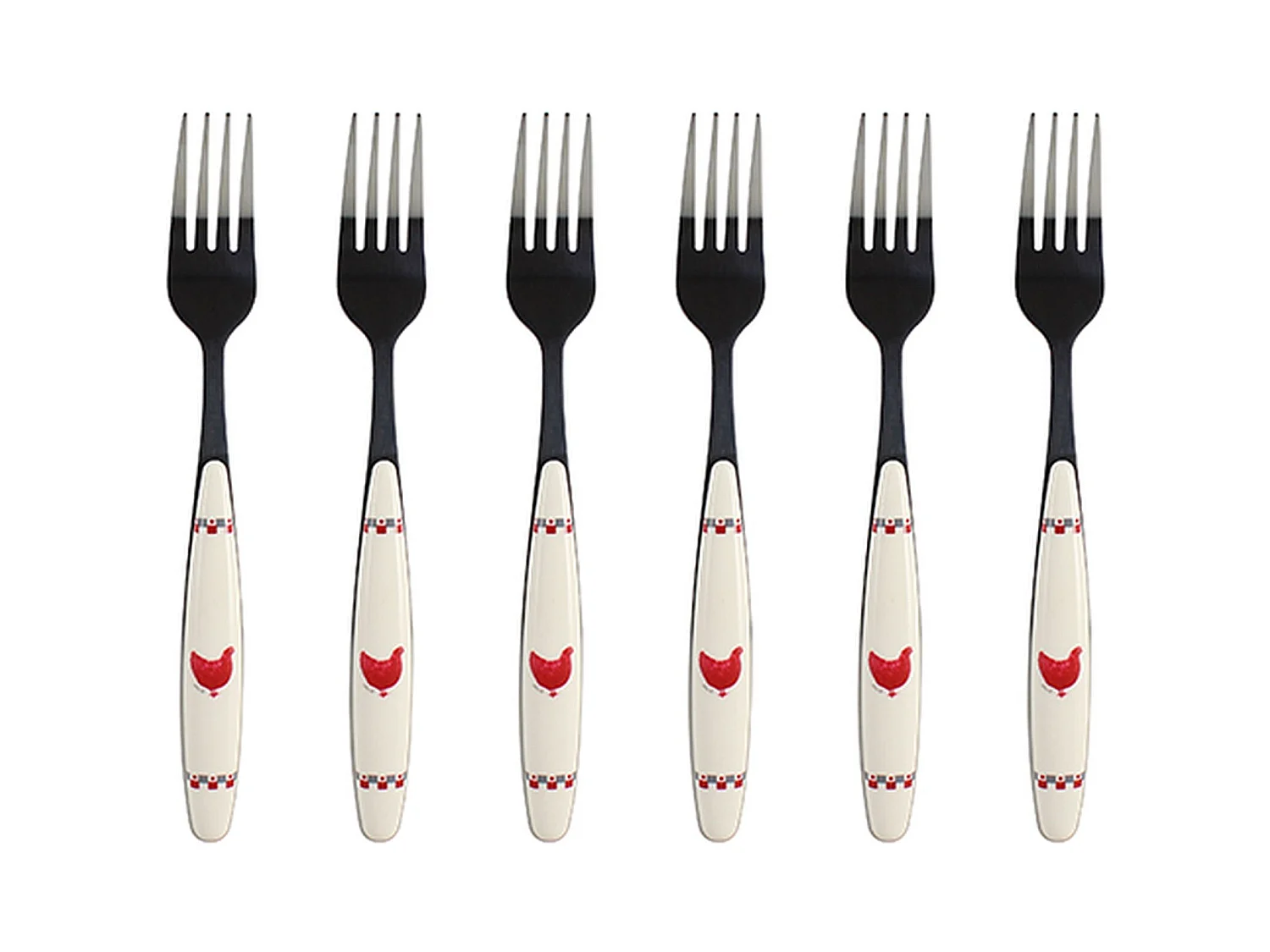 Novastyl - Lot 6 Fourchettes De Table Gallina 21cm En Acier Inoxydable