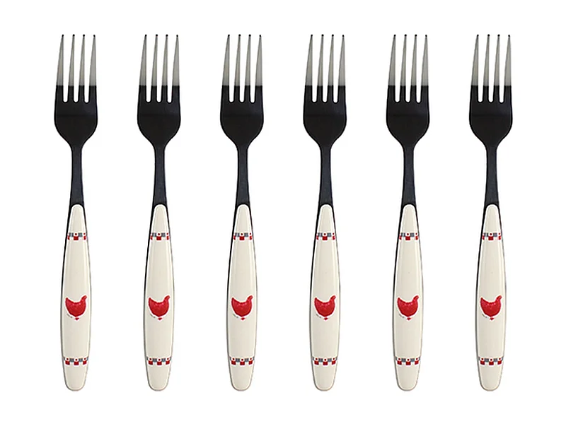 Novastyl - Lot 6 Fourchettes De Table Gallina 21cm En Acier Inoxydable
