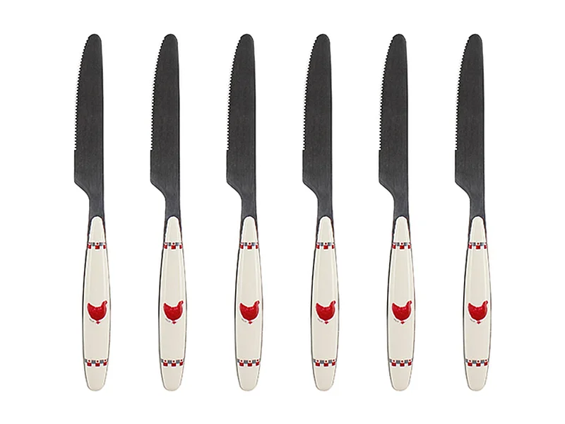 Novastyl - Lot 6 Couteaux De Table Gallina 23cm En Acier Inoxydable