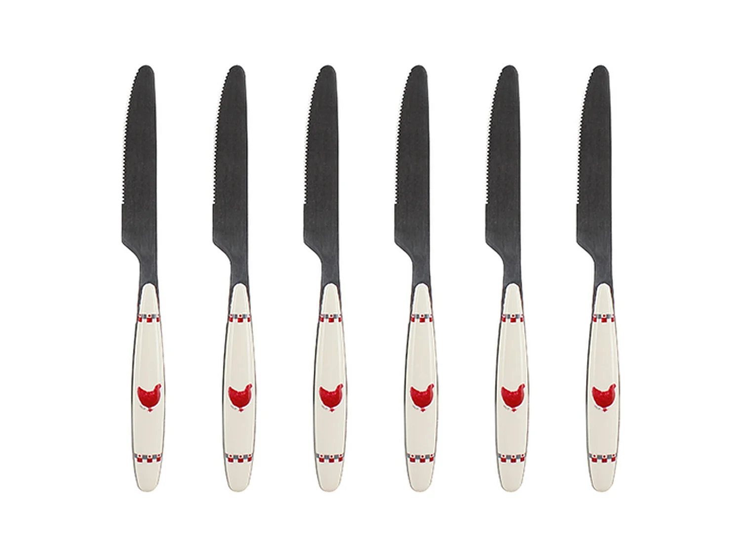 Novastyl - Lot 6 Couteaux De Table Gallina 23cm En Acier Inoxydable