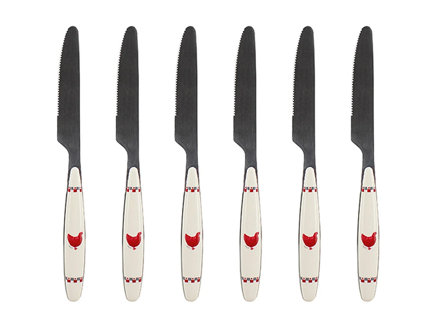 Novastyl - Lot 6 Couteaux De Table Gallina 23cm En Acier Inoxydable