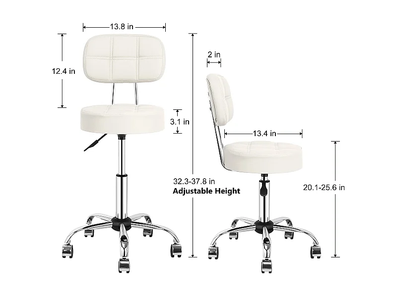 Tabouret de bar Darosch sur roulettes