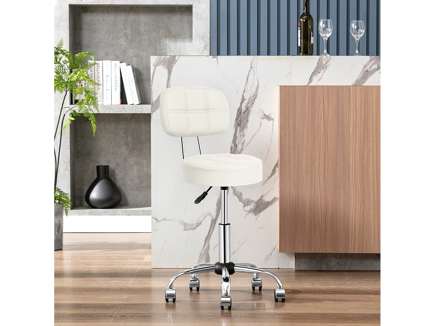 Darosch barkruk op wielen