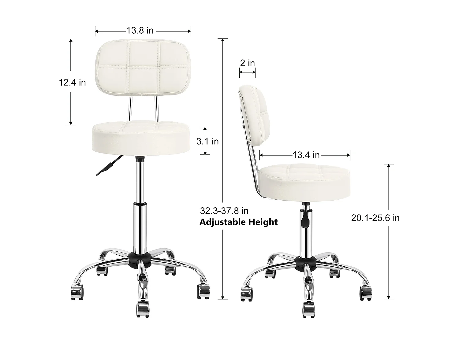 Tabouret de bar Darosch sur roulettes