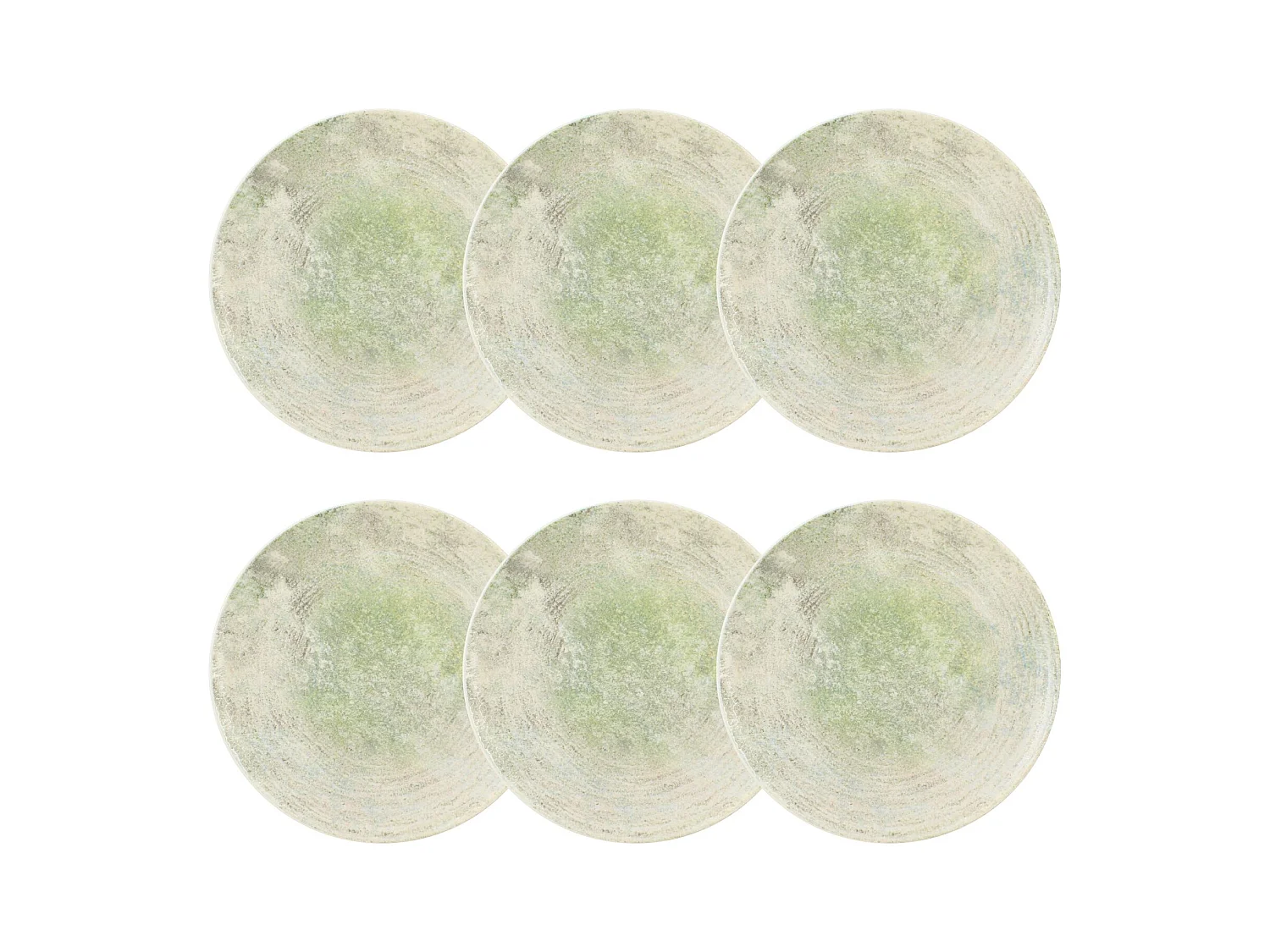 Novastyl - Lot 6 Assiettes A Dessert Natura 21cm En Porcelaine