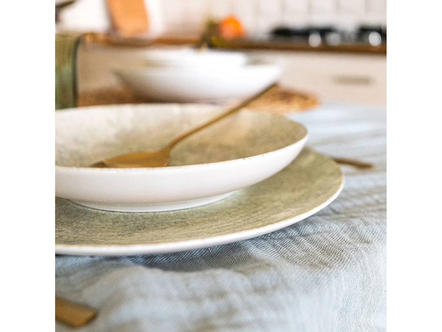 Novastyl - Lot 6 Assiettes A Dessert Natura 21cm En Porcelaine