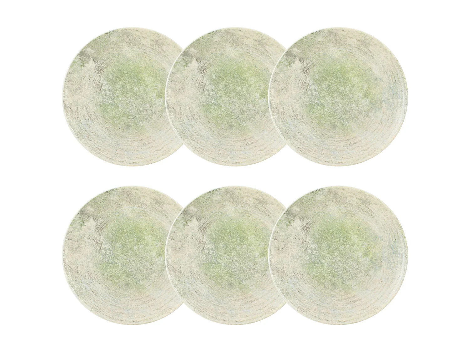 Novastyl - Lot 6 Assiettes A Dessert Natura 21cm En Porcelaine