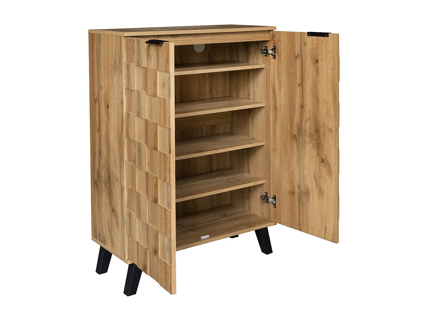 Sapateira em madeira, 5 níveis, prateleiras ajustáveis, armário de corredor 80,5 x 35 x 109,5 cm