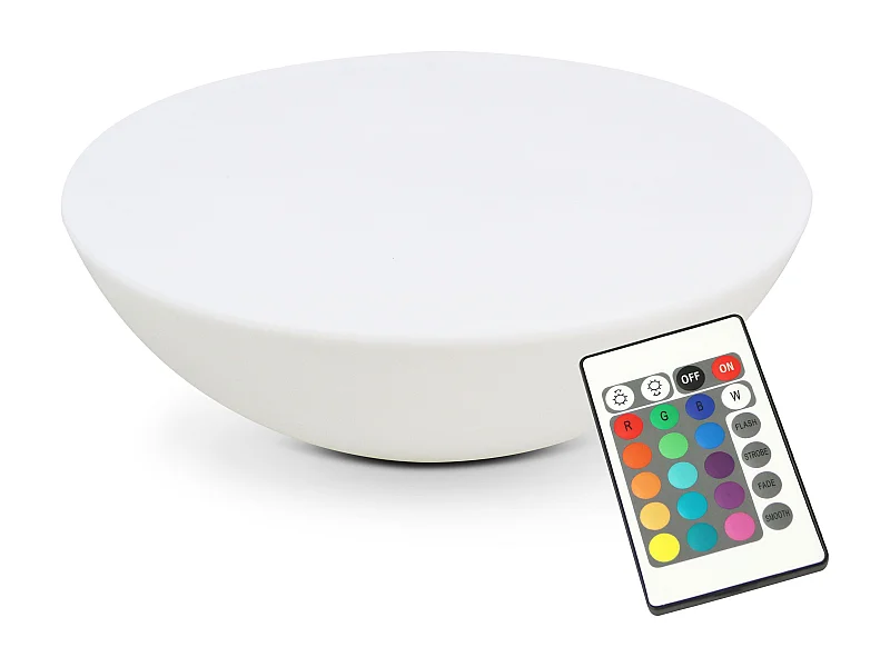 Table basse lumineuse ronde LED