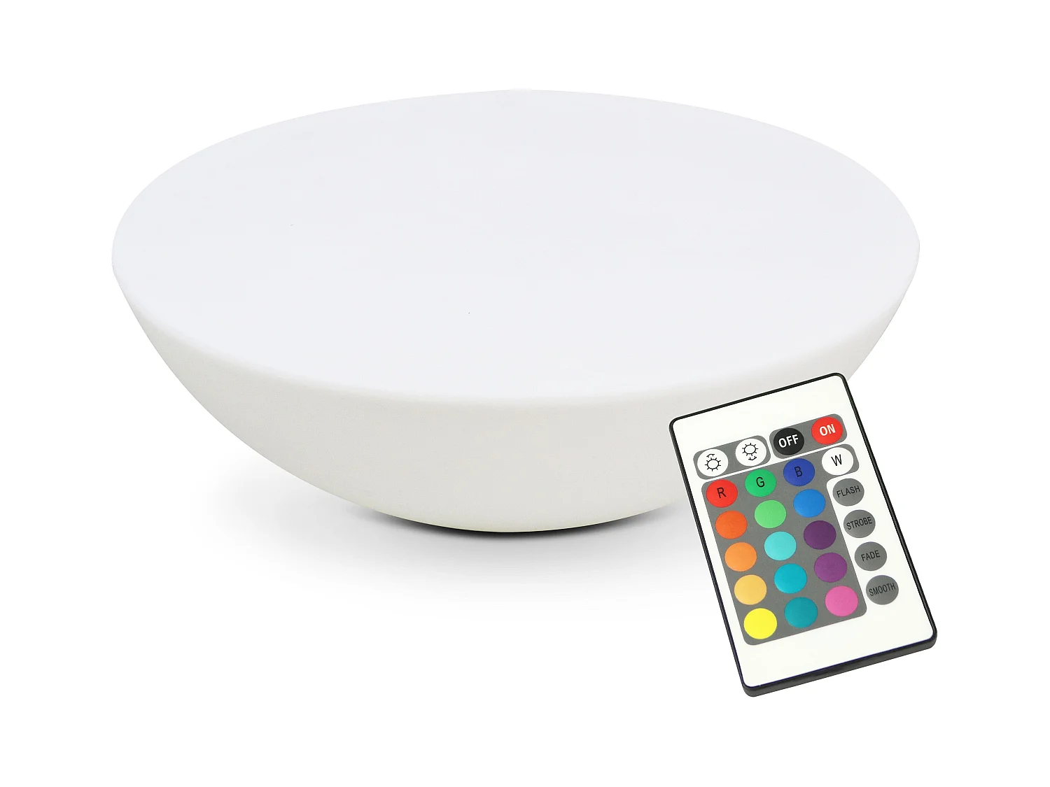 Table basse lumineuse ronde LED