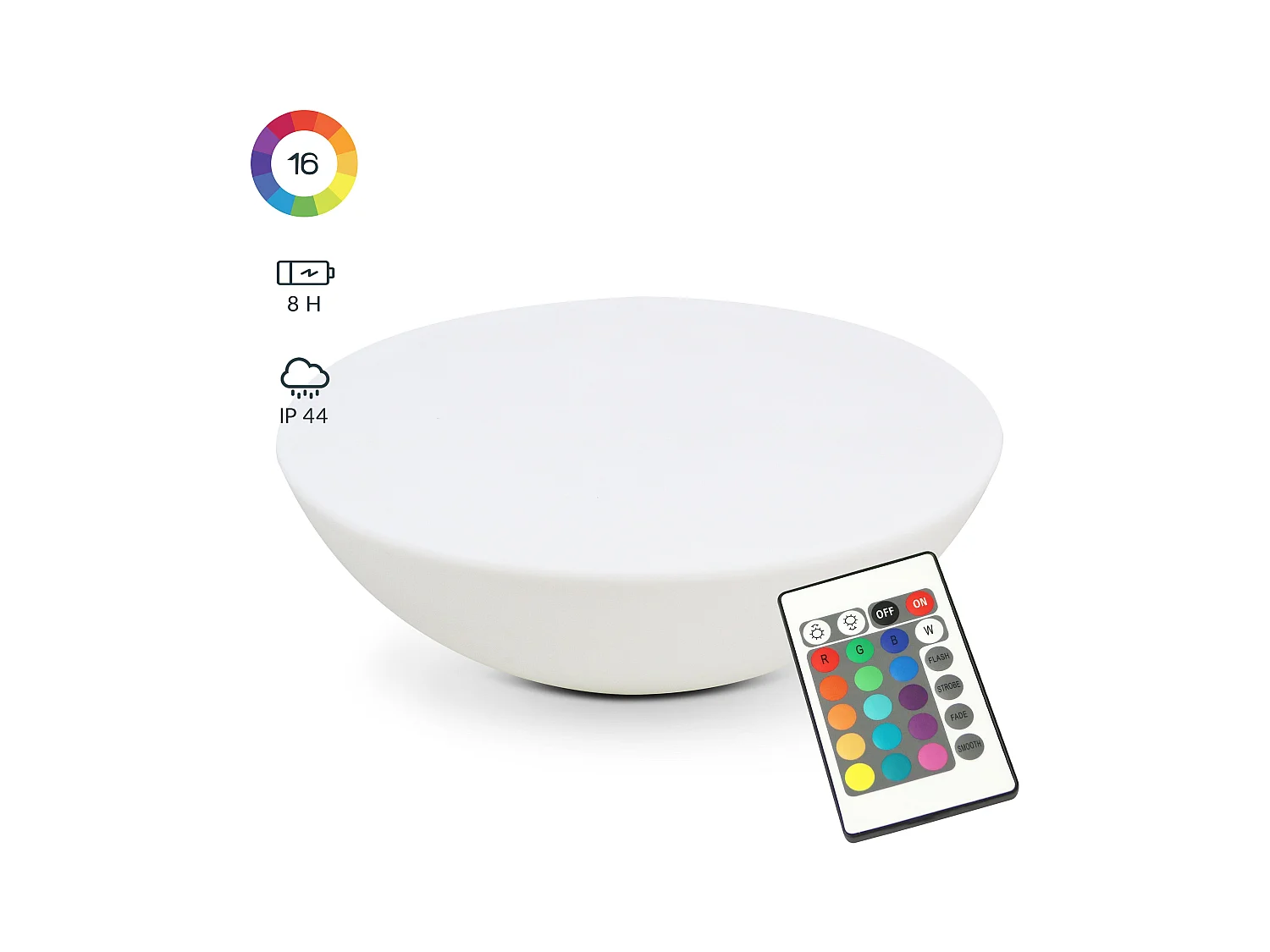 Table basse lumineuse ronde LED