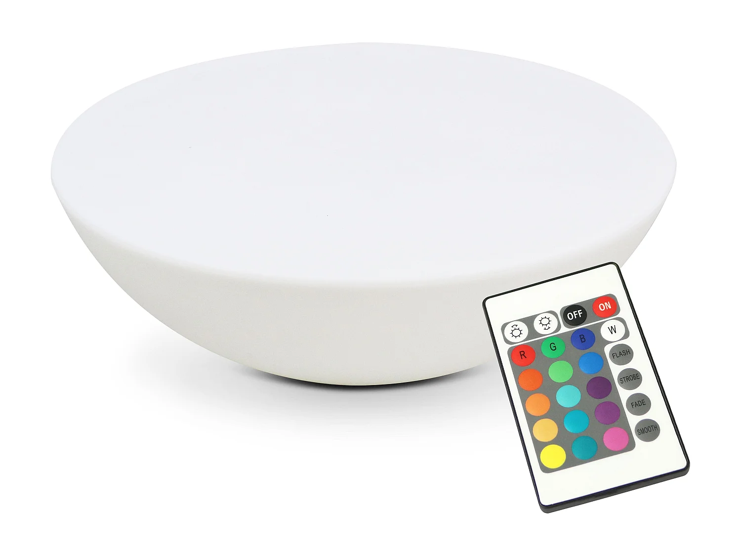 Table basse lumineuse ronde LED