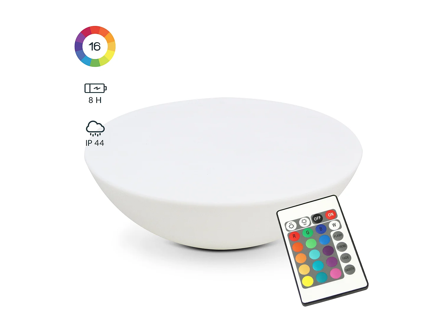 Table basse lumineuse ronde LED