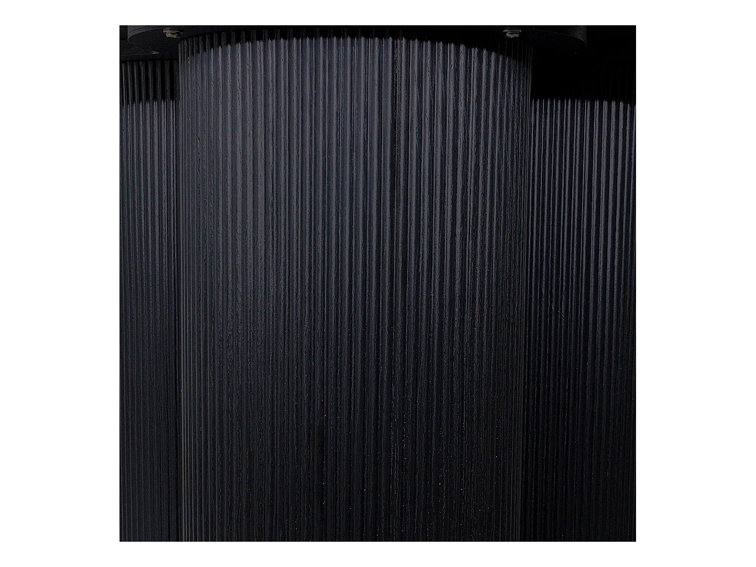 Table à manger moderne ronde 120 cm effet bois noir