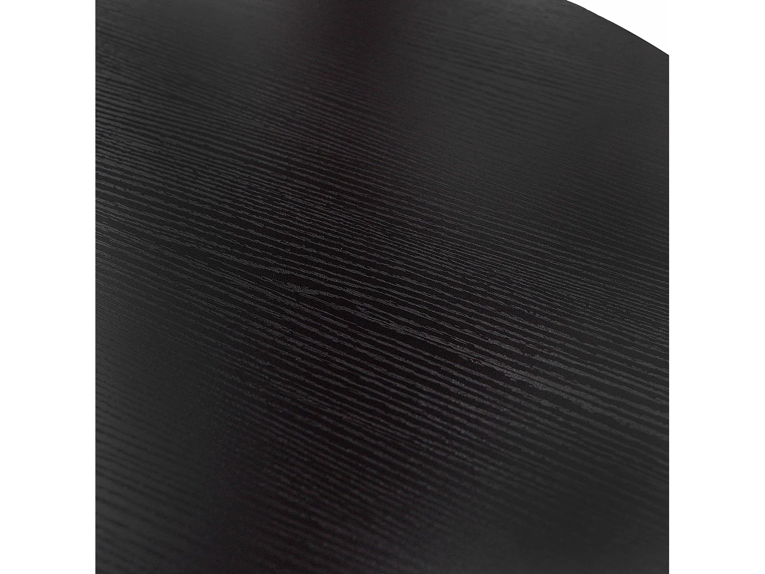 Table à manger moderne ronde 120 cm effet bois noir