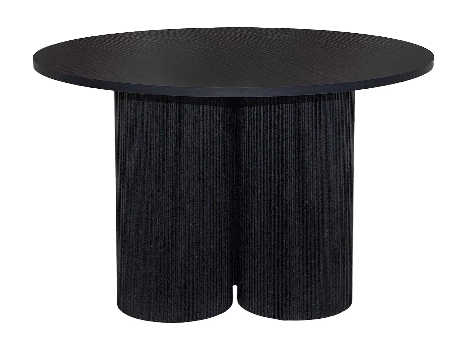 Moderne ronde eettafel 120 cm zwart houtlook