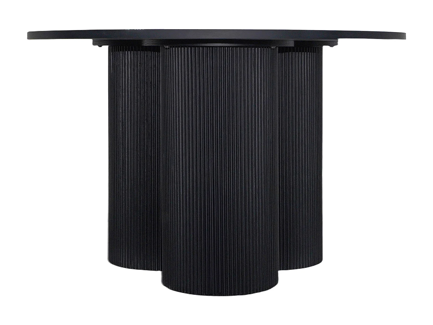 Moderne ronde eettafel 120 cm zwart houtlook