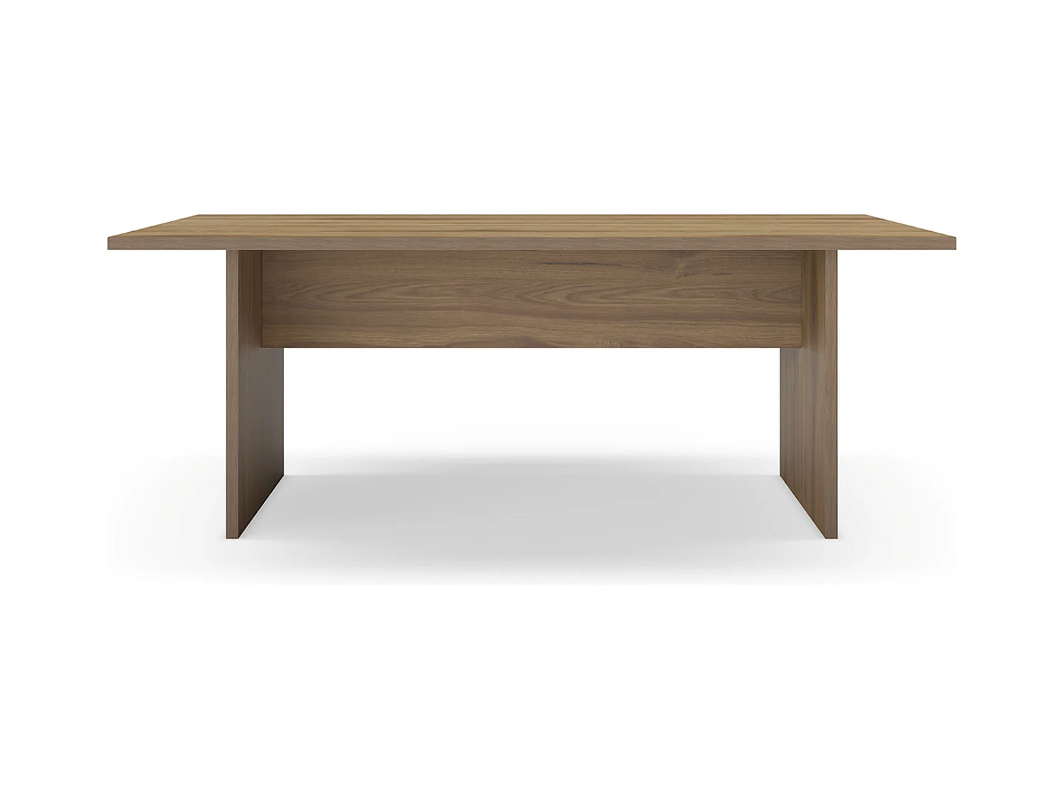 Table à manger, table de repas rectangulaire aspect bois chêne - Longueur 200 x Profondeur 100 x Hauteur 75 cm