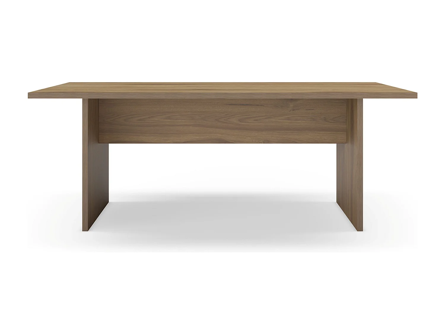 Table à manger, table de repas rectangulaire aspect bois chêne - Longueur 200 x Profondeur 100 x Hauteur 75 cm