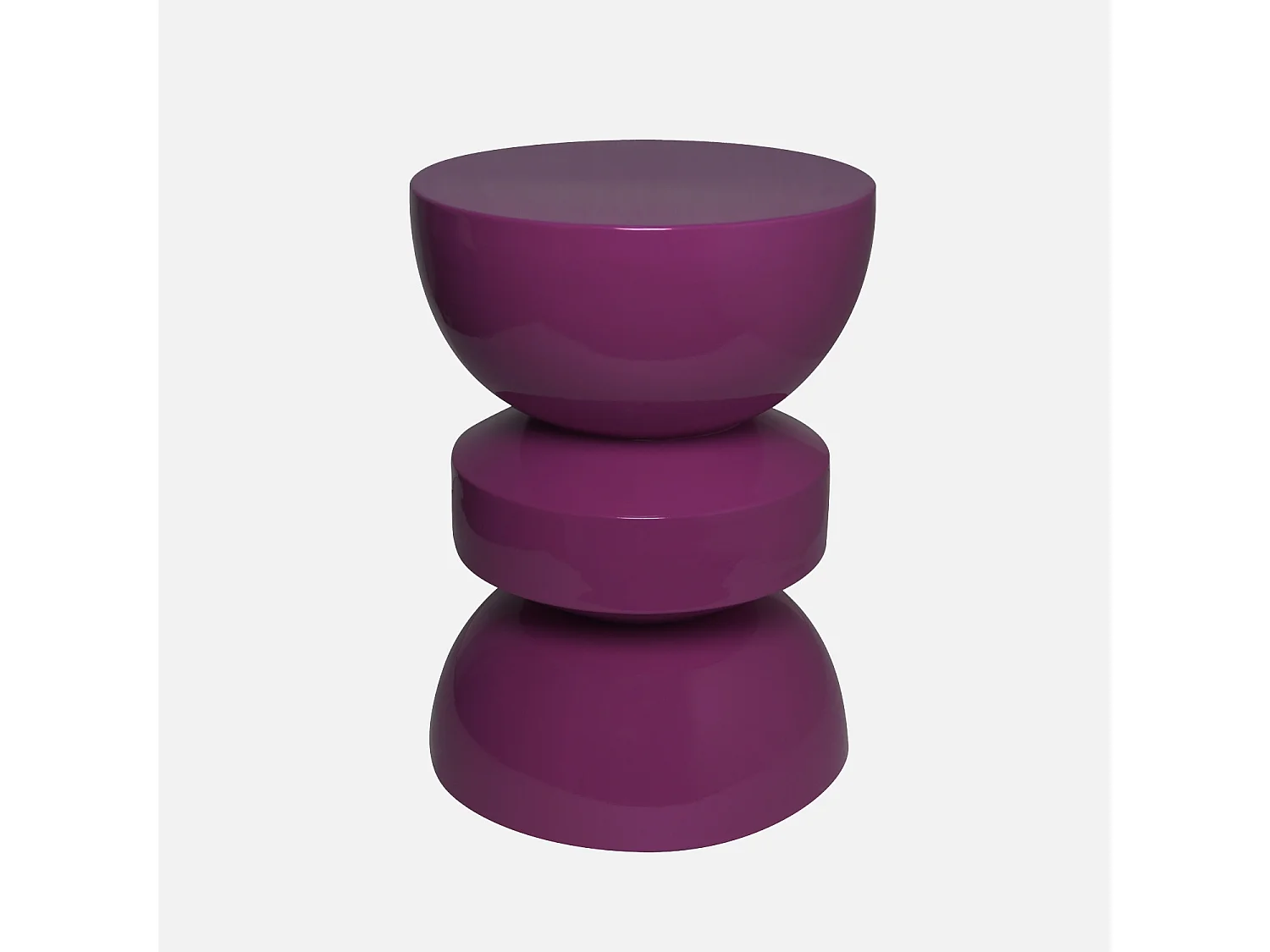 Tavolo d'appoggio in metallo effetto glassy, 44,5cm, viola