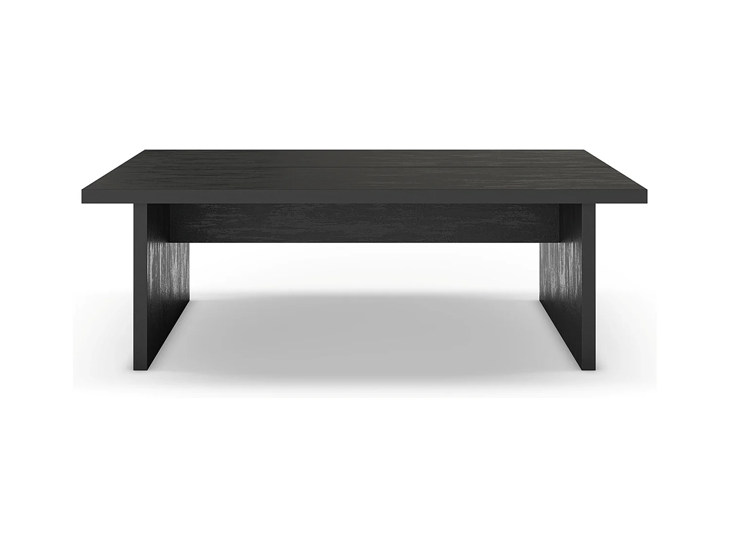 Table basse, table de salon rectangulaire aspect bois coloris noir - Longueur 120 x Profondeur 70 x Hauteur 40 cm