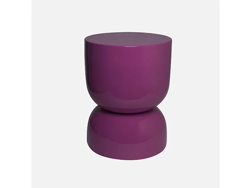 Table d'appoint. bout de canapé. table de chevet en métal effet glassy violet Madi Ø32 x H 42cm