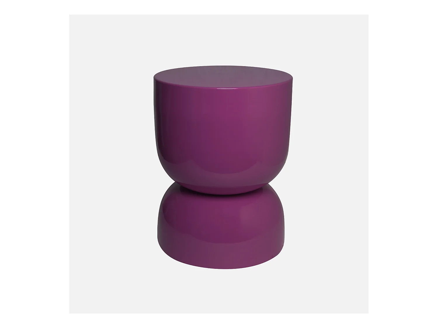 Table d'appoint. bout de canapé. table de chevet en métal effet glassy violet Madi Ø32 x H 42cm