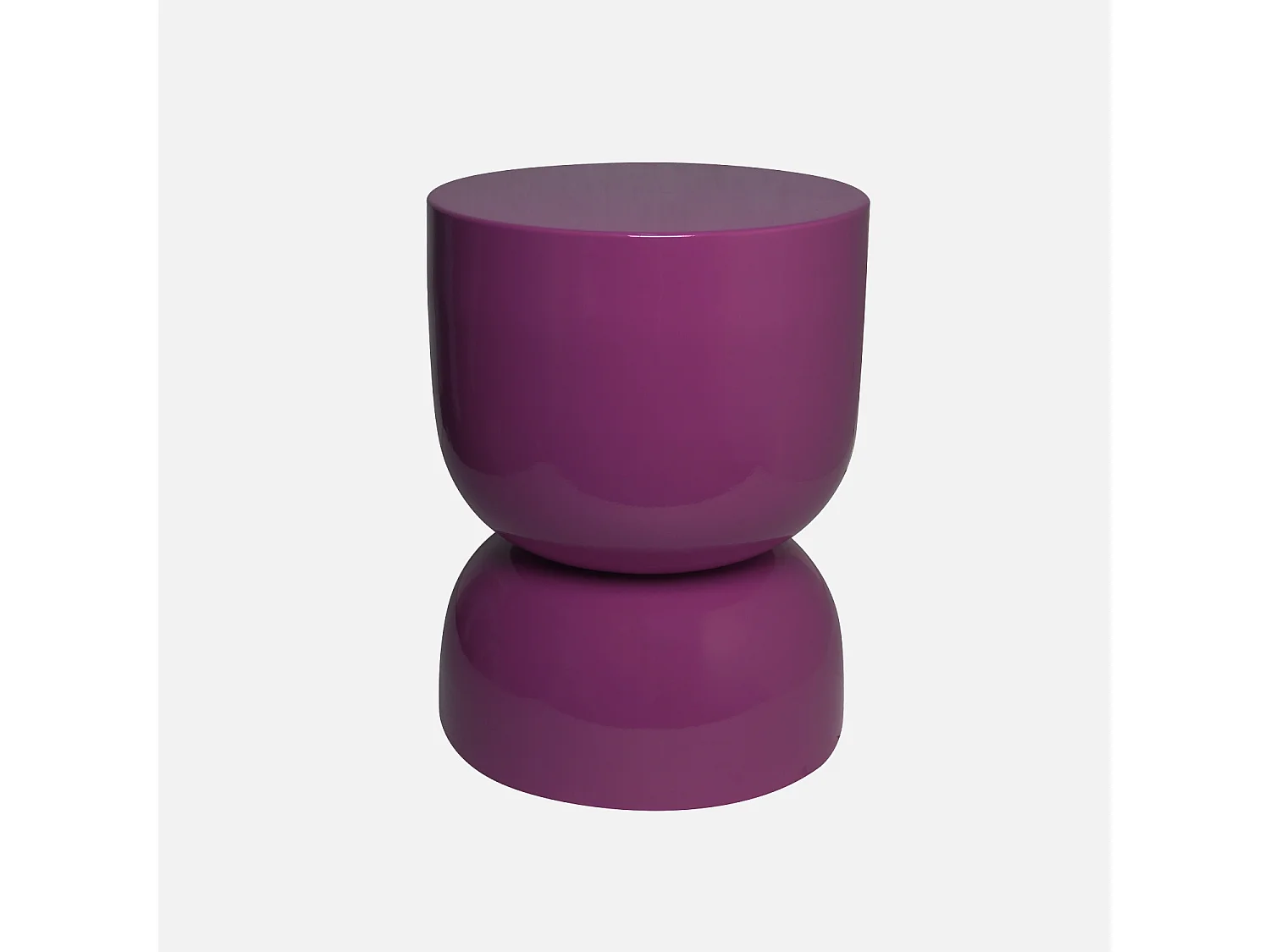 Tavolino in metallo effetto glassy,  42cm, viola