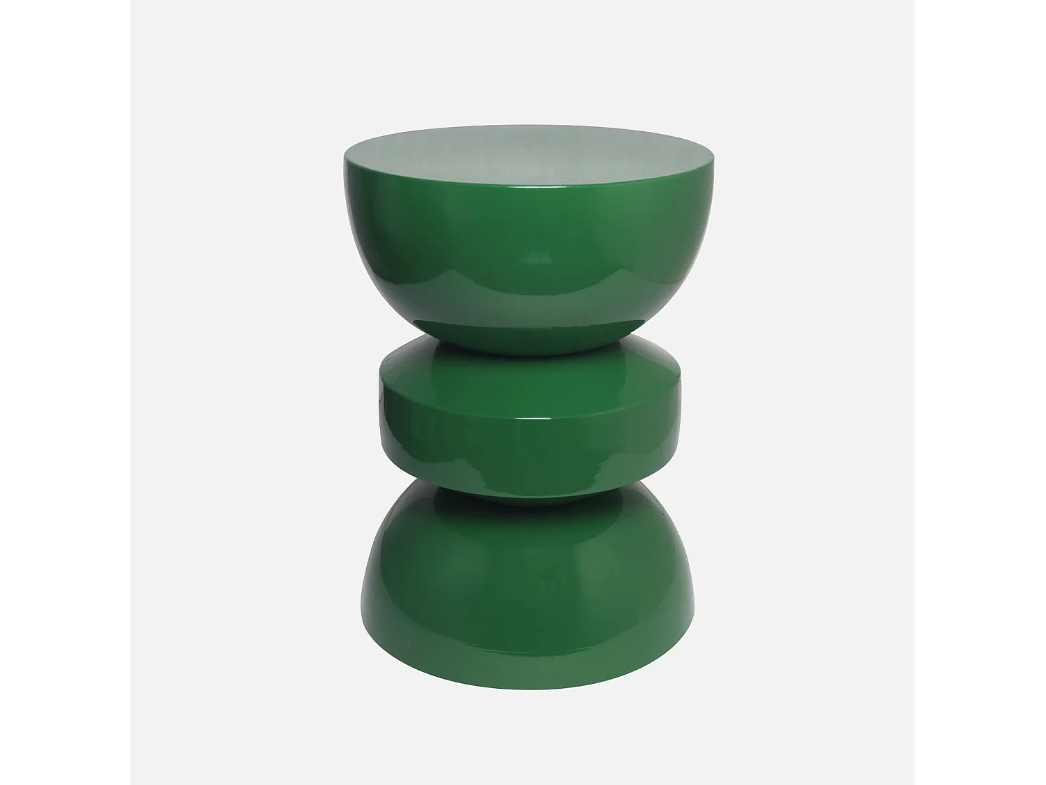 Tavolo d'appoggio in metallo effetto glassy, 44,5cm, verde scuro