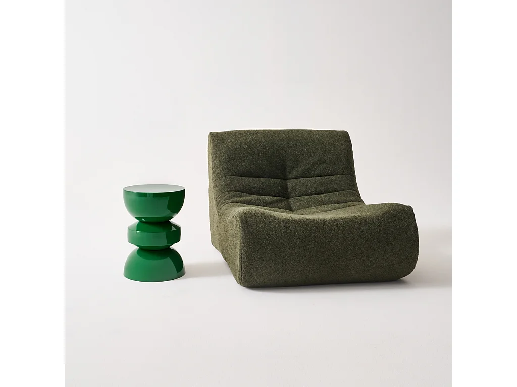 Tavolo d'appoggio in metallo effetto glassy, 44,5cm, verde scuro