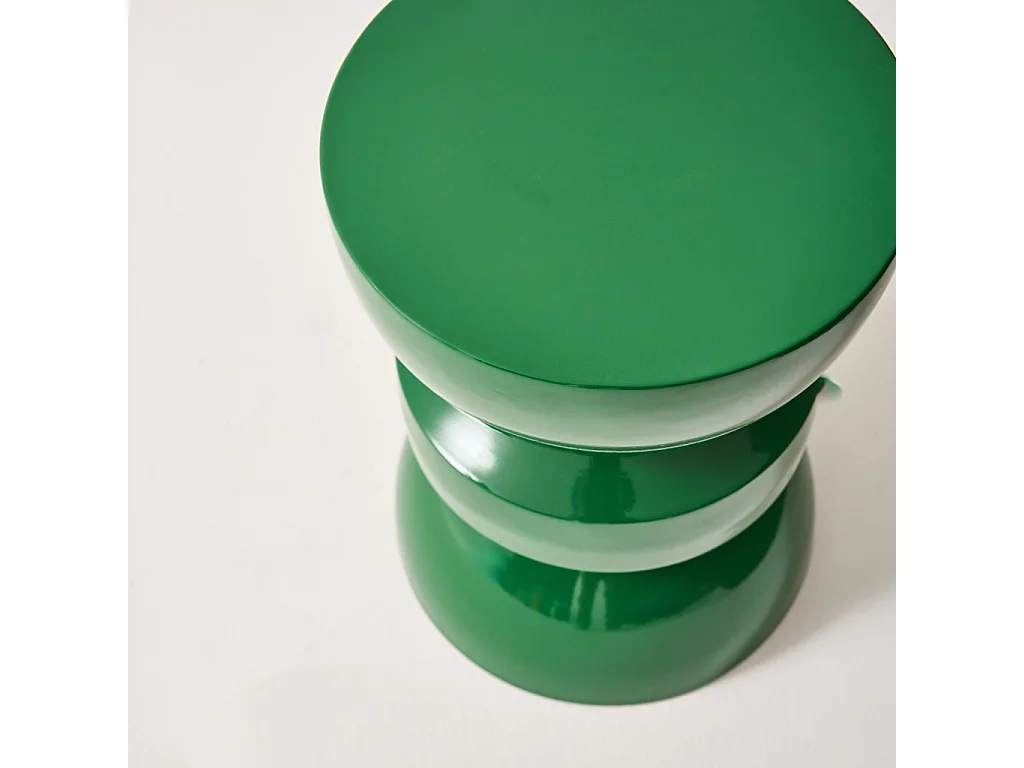 Tavolo d'appoggio in metallo effetto glassy, 44,5cm, verde scuro