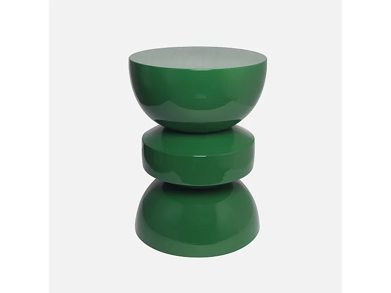 Tavolo d'appoggio in metallo effetto glassy, 44,5cm, verde scuro