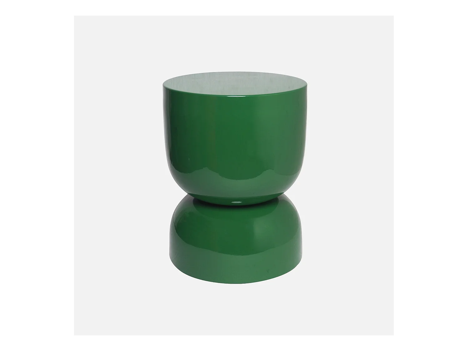 Table d'appoint. bout de canapé. table de chevet en métal effet glassy vert foncé Madi Ø32 x H 42cm