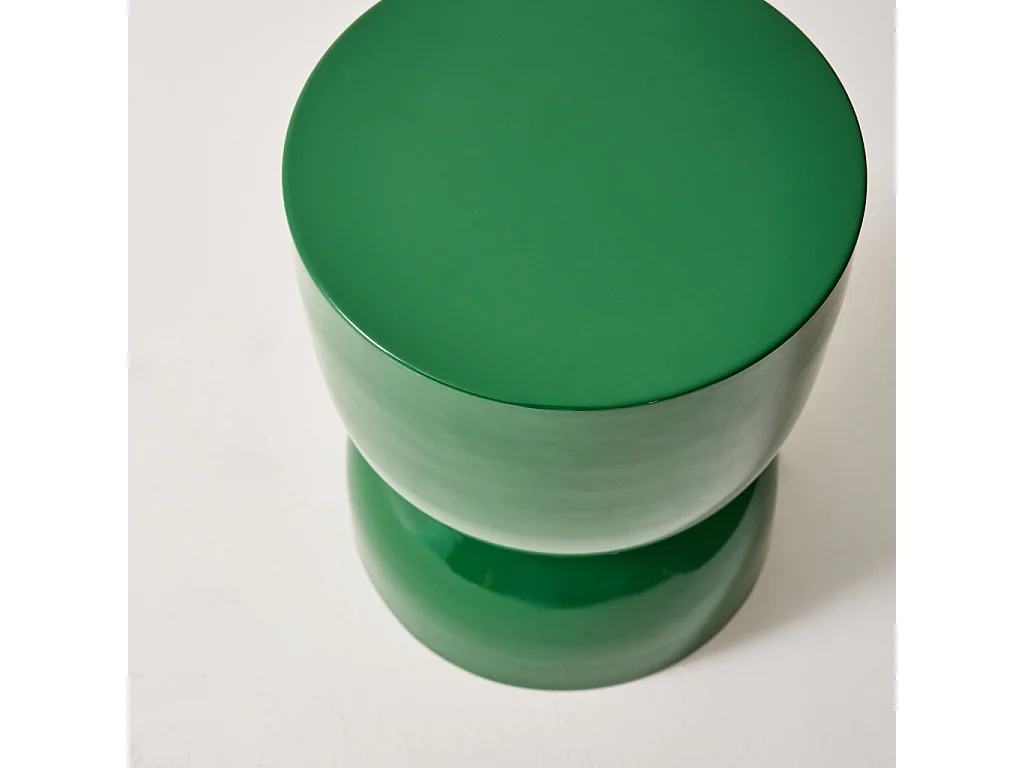 Tavolino in metallo effetto glassy,  42cm, verde scuro