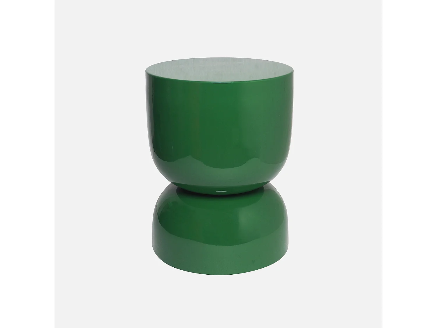 Tavolino in metallo effetto glassy,  42cm, verde scuro