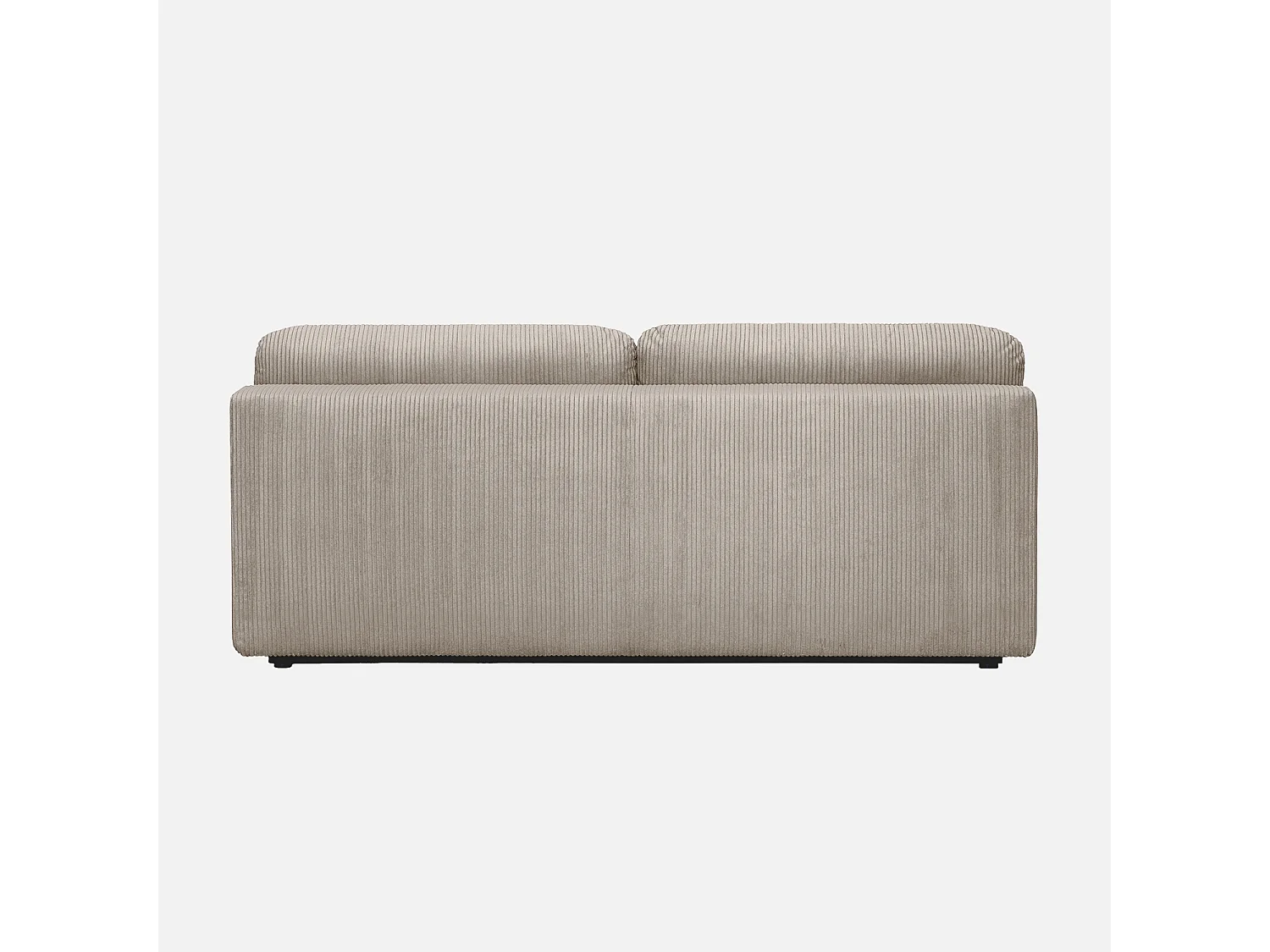 Sofá cama en pana fina con baúl de almacenamiento, 3 plazas pardo