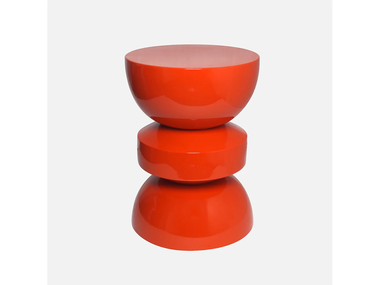 Tavolo d'appoggio in metallo effetto glassy, 44,5cm, arancione