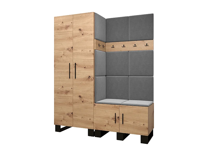 Garderobekast Artin 2 196/158/46 (Artisan Oak/Manila 16)