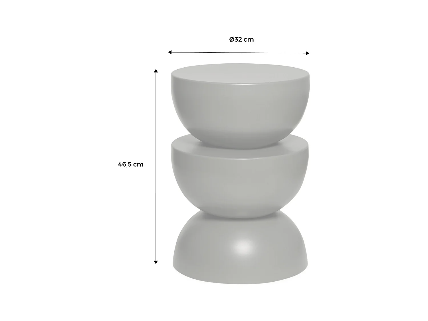 Table d'appoint. bout de canapé. table de chevet en métal effet glassy vert foncé Coumba. Ø32 x H 46.5cm