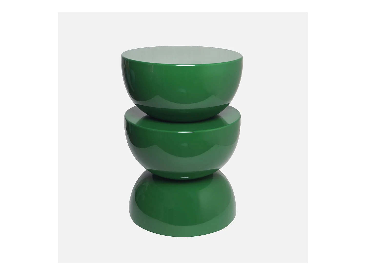 Mesa auxiliar, mesita metal efecto glassy verde oscuro