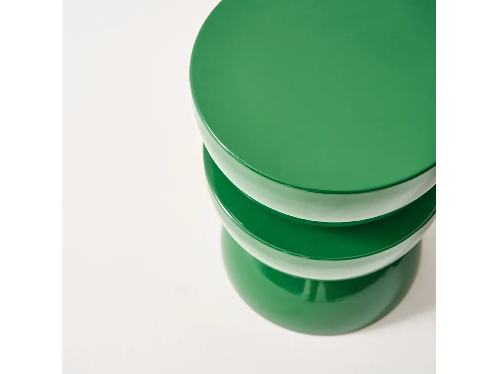 Tavolino in metallo effetto glassy, 46,5cm, verde scuro