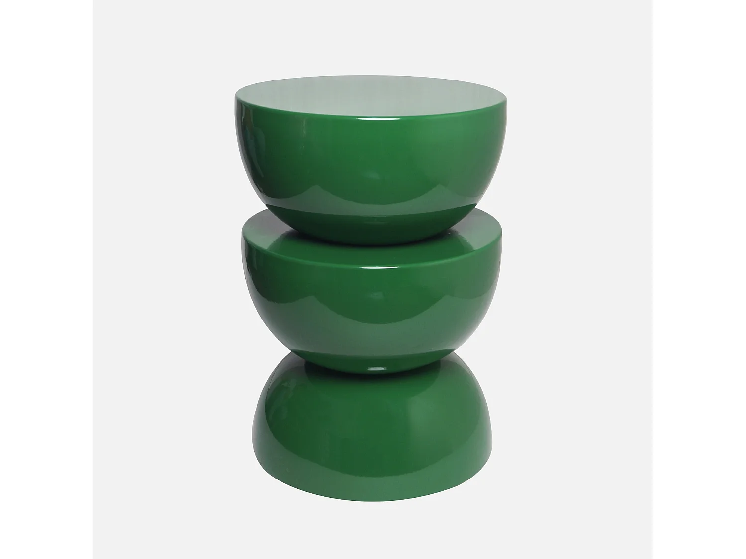 Mesa auxiliar, mesita metal efecto glassy verde oscuro