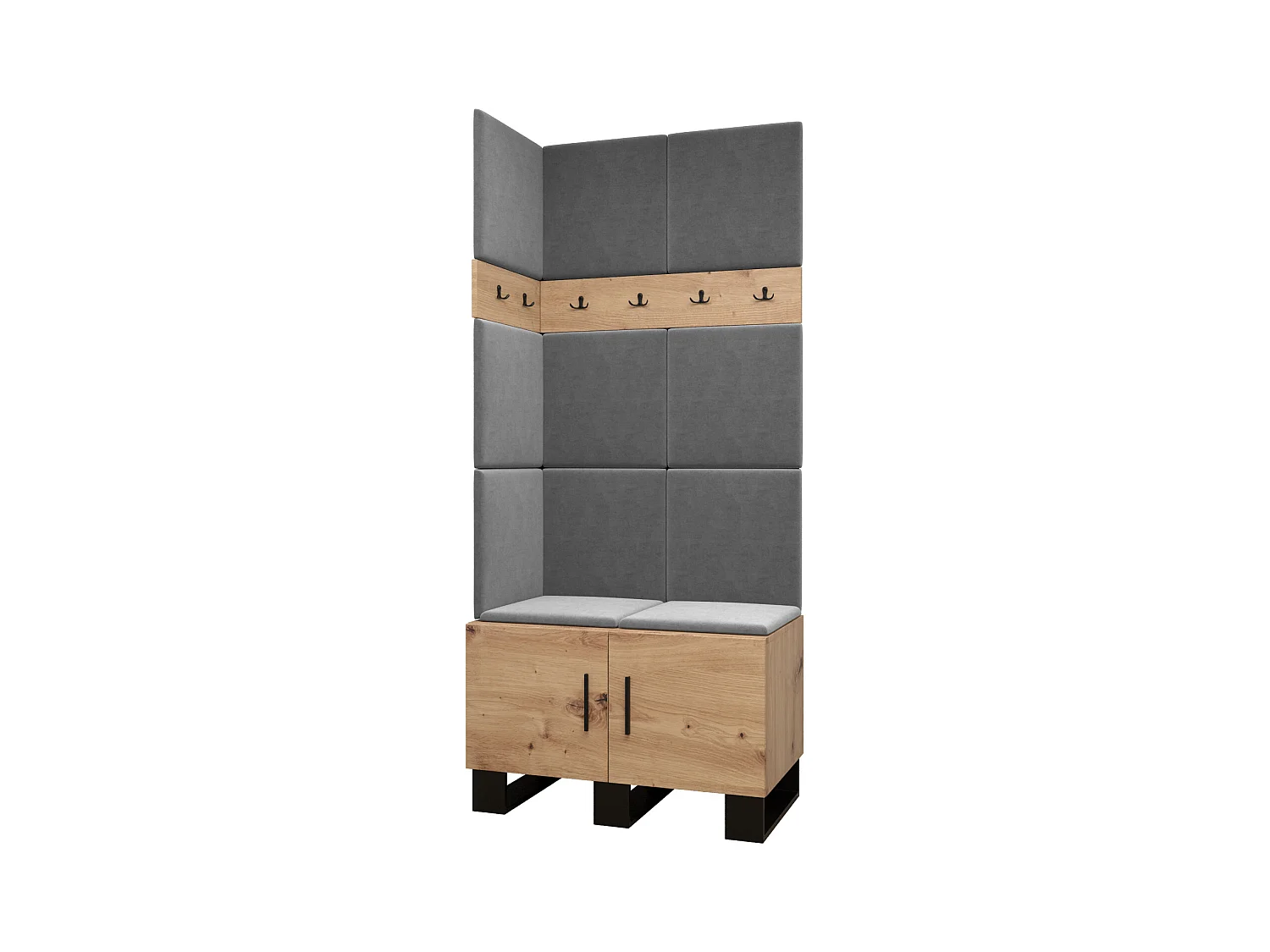 Garderobenset Artin 11 196/84/46 (Artisan Eiche/Manila 16)