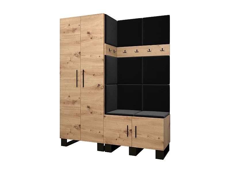 Garderobekast Artin 2 196/158/46 (Artisan Oak/Manila 18)